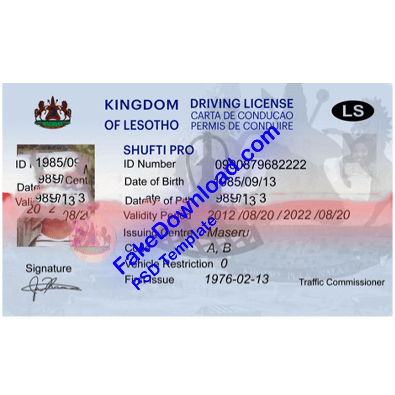 Buy Lesotho driving license online easily: Get yours fast and hassle-free