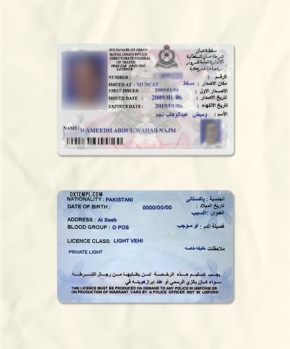 Easy Steps to Buy Omani Driving License  Quick and Reliable